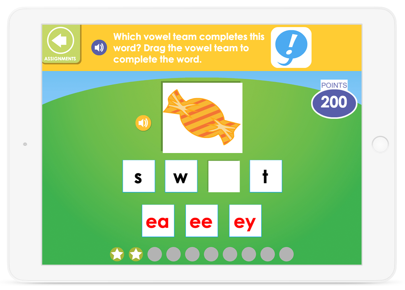 Learn the relationship between graphemes and phonemes, and then apply phonics knowledge by selecting the correct graphemes to make words.